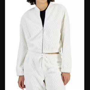 NWT Faux Fur Bomber Jacket and Joggers - Ivory - S
